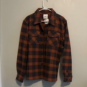 LG Katin Rust and Charcoal Plaid Shirt Jacket